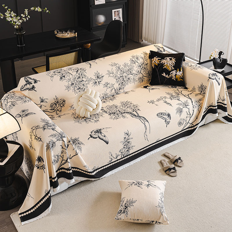 复古法式沙发巾盖四季通用2024新款沙发毯一整张全盖防滑沙发盖布