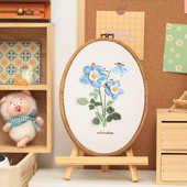 onm6手工刺绣diy材料包绣法欧式 制作自绣立体绣花铃兰画初学者