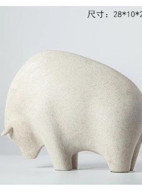 花器创意树脂禅意山川纹理现代中式花器客厅茶几餐桌面装饰品摆件