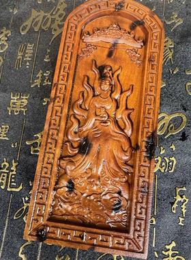 令牌雷焦令牌九尾娘娘道家雷焦枣木精雕九尾令牌道