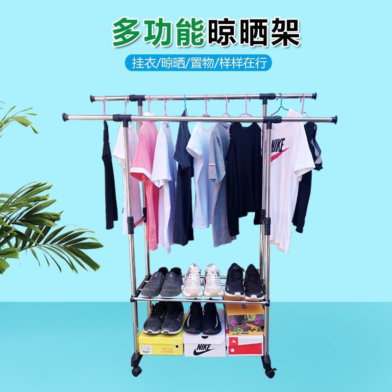 免打孔安装晾衣杆浴帘杆不锈钢伸缩窗帘杆厨房阳台衣柜宿舍毛巾杆