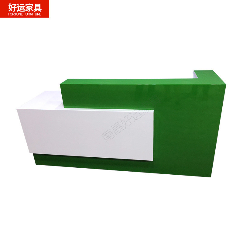 白色烤漆前台简约现代司吧台收银台服务台美容院前台接待台直销