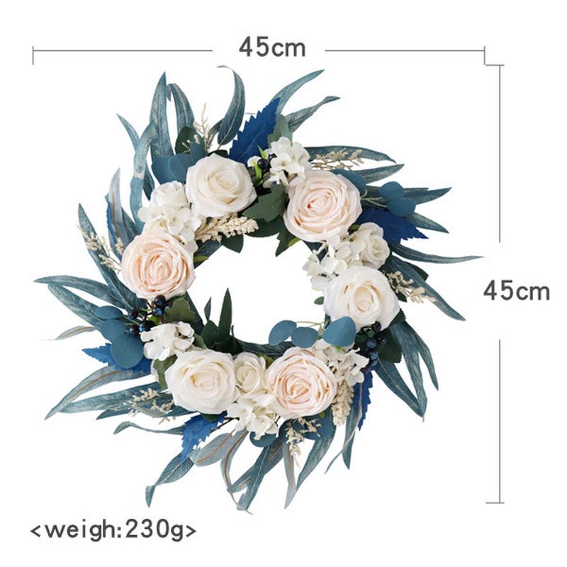 春季新款婚礼装饰花环仿真花场景布置家居门饰墙壁挂饰花圈