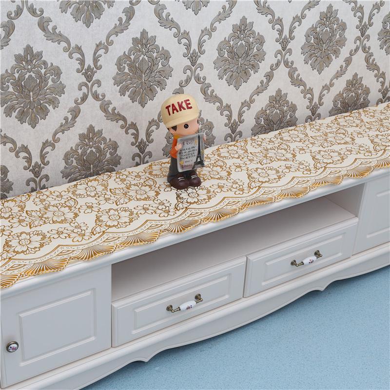 热销pvc防水台布电视柜长方形床头柜盖布蕾丝清新美甲桌布布爆品