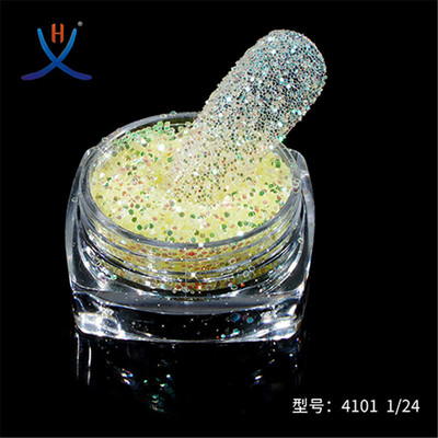 4101砖石闪光带色彩斑斓闪粉流麻的首选亚克力新款美甲亮片