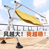 架 托架五杆伸缩晾鞋 加粗加厚不锈钢落地折叠式 防风马蹄脚晾衣架鞋