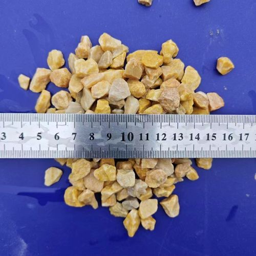热销厂家批发中国黄石子石子地坪用黄色砾石水洗石露营地黄色水磨