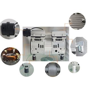 热销无油机泵头600w低噪音220v 50hz空气压缩机机头铝线银色带散