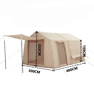 现货12x充气帐篷厂家户外带两室一厅露营天幕防晒防雨