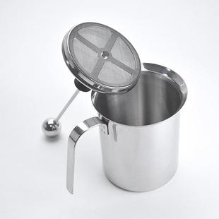 双层不锈钢加厚手动工具 打奶泡器杯机壶家用拉花小型手持咖啡花式