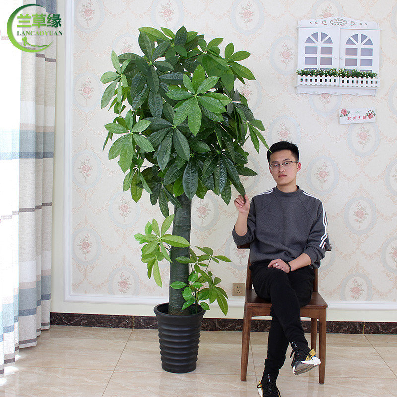 仿真发财树盆栽客厅花大型绿植摆件假花装饰室内落地办公室植物树