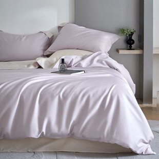 轻奢高级感100s兰精被套棉四件套冰丝天丝床单人全棉夏季 裸睡床品