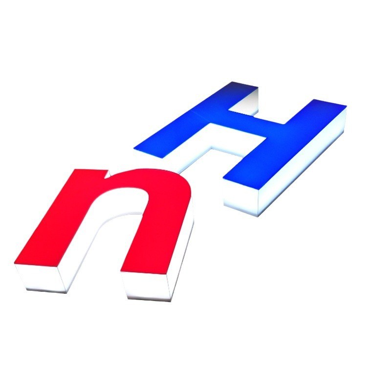 厂家直销三面通体招牌发光字门头亚克力树脂字迷你字立体led