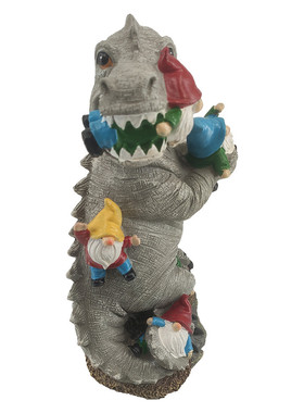 恐龙矮人创意摆件树脂工艺品室外庭院花园精灵小侏儒落地装饰