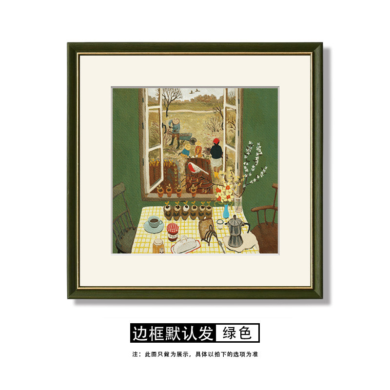 美式景色客厅沙发背景墙装饰画床头餐厅玄关挂画卧室艺术桌摆画