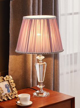 z1y烨上蓝色时尚水晶台灯卧室床头客厅灯饰灯具温馨浪漫现代结婚