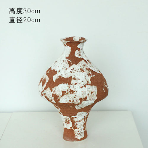 景德镇陶瓷花瓶复古寂手工酒店民宿侘怀旧风插花禅意摆件粗陶罐子