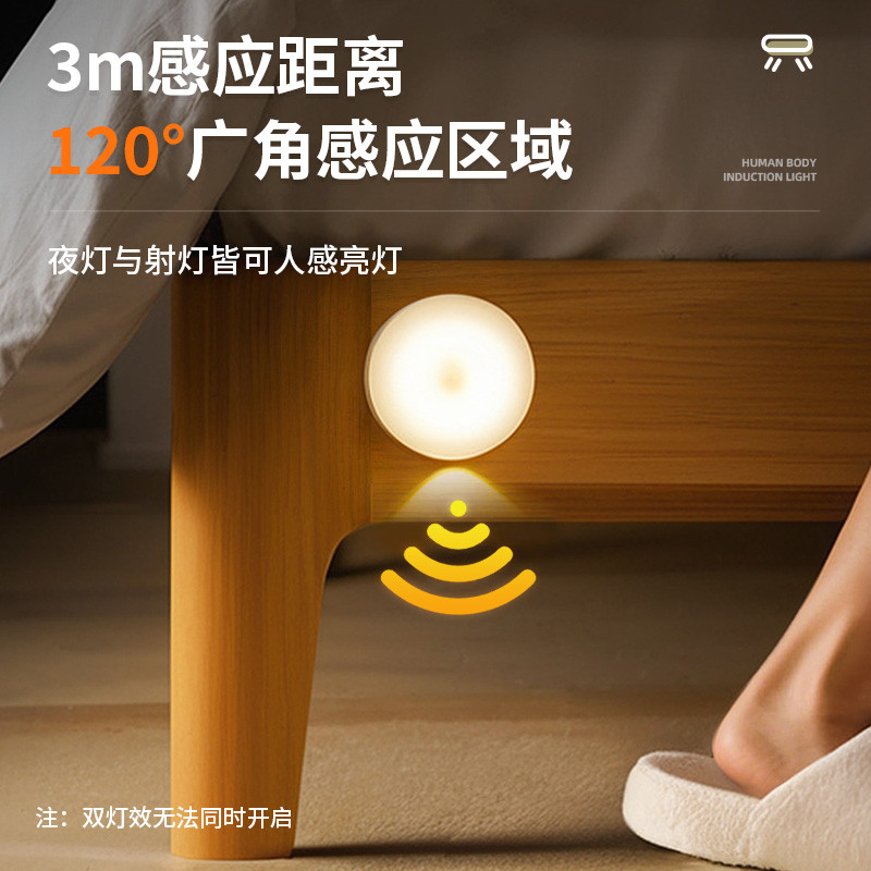 ?人体自动感应小夜灯人来即亮人走即灭夜间壁灯楼梯不插电入