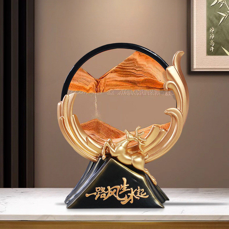 热销创意沙漏一路风生水起流沙画摆件轻奢高档办公室电视柜酒柜装,家居饰品,装饰摆件,淘宝优惠券,粉丝福利购,淘宝优惠卷