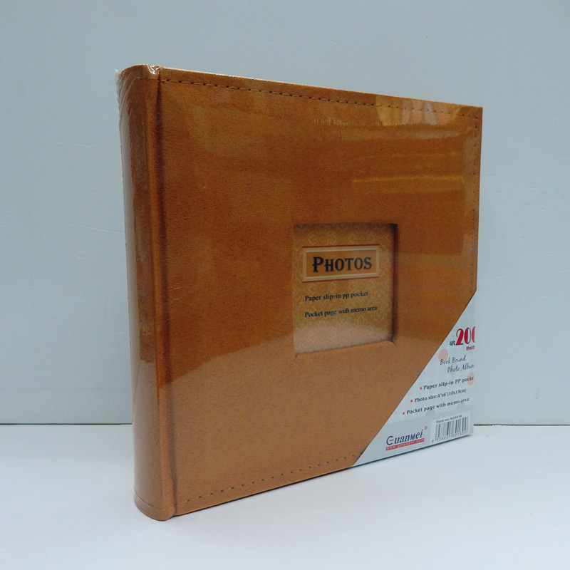 广美厂家纸绒面纪念相册4r2袋200张纸芯页带记事创意6寸新款相册