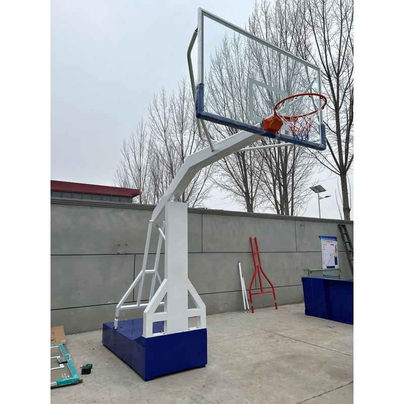 标准篮球架户外成人可移动式篮球架学校箱式平比赛钢化玻璃篮板