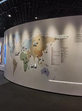 【5米宽幅不拼接】大幅面UV喷绘展厅墙壁装饰防水防霉宣绒布壁画