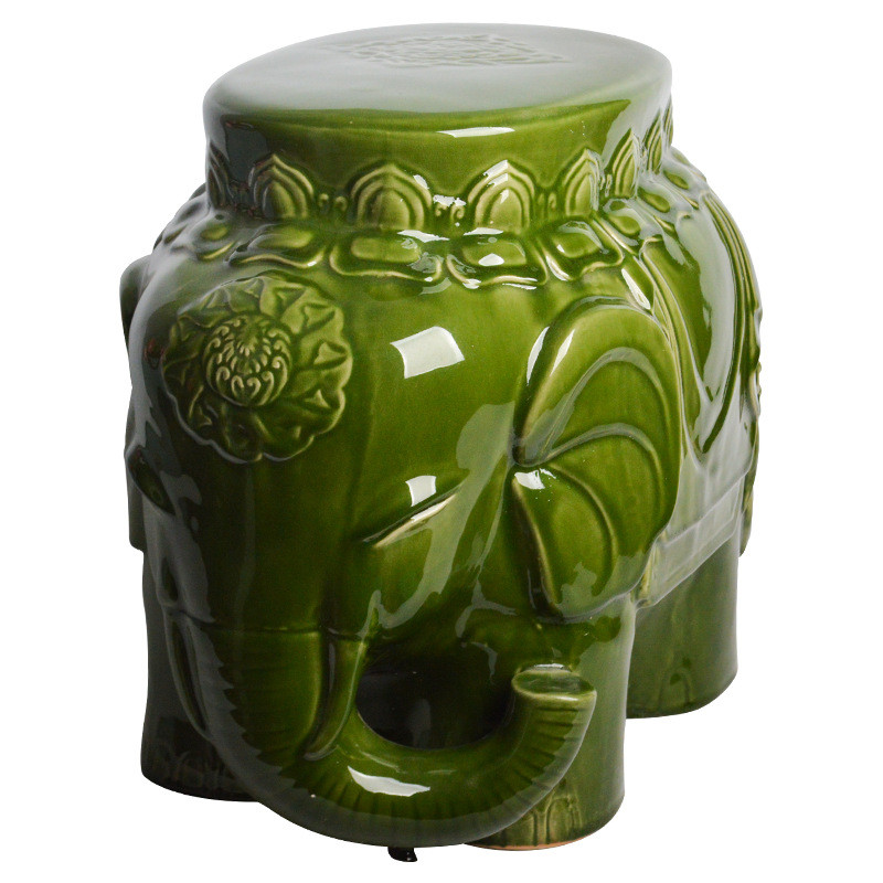 热销中式客厅凳装饰家居大象户外庭院多功能凉凳坐凳坐墩陶瓷凳椅