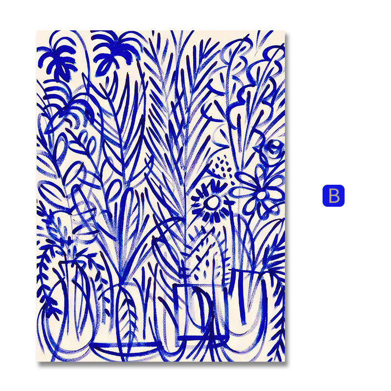 现代抽象克莱因蓝线挂画客厅装饰画玄关背景条北欧客厅桌面摆画,家居饰品,现代装饰画,淘宝优惠券,粉丝福利购,淘宝优惠卷