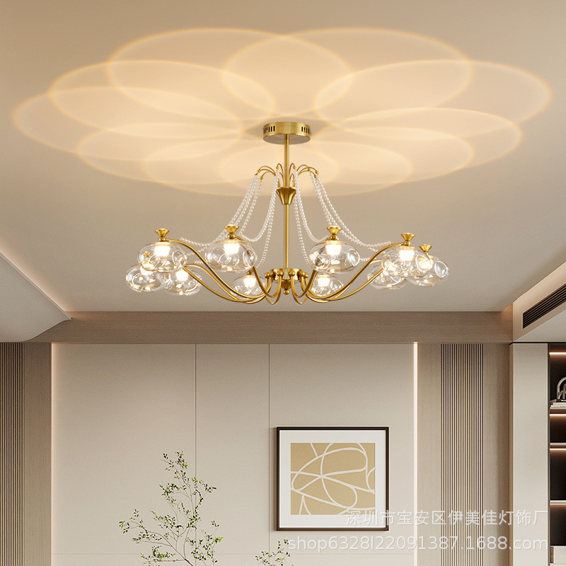 热销法式客厅灯古风餐厅灯设计师款轻奢美式复古吊灯中卧室2024年