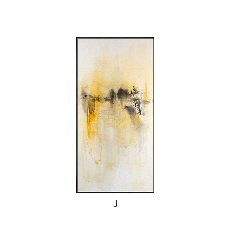 浓墨重彩客厅玄关装饰画现代简约走廊竖版画北欧过道挂画晶瓷壁画