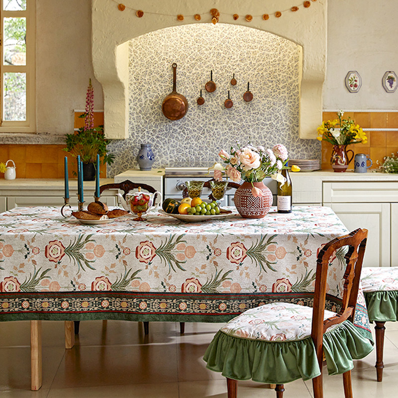 si6k布鲁田园防水桌布复古简约长方形感氛围餐桌布茶几台布