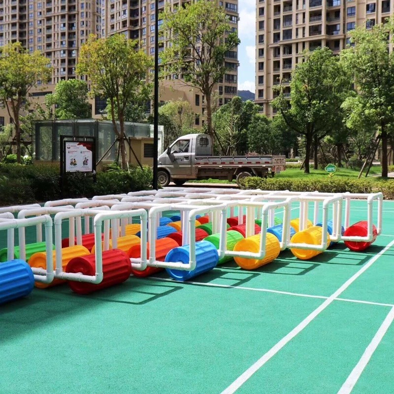 热销幼儿园多人七彩游戏协力车大型感统训练器材体育锻炼户外滚筒