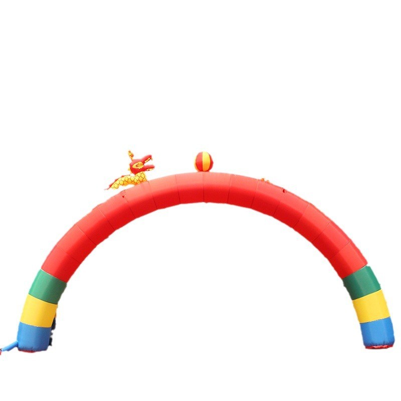 米6米8厂家直销10米牛津布充气双龙拱门印字开业庆典彩虹门