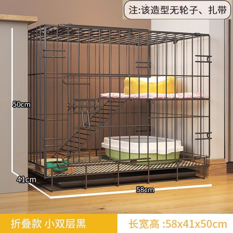 占地折叠不猫笼家用猫厕一体小户型别墅猫屋猫窝宠物室内猫咪笼子