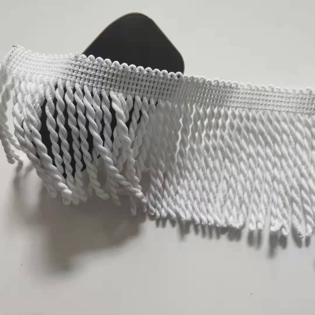 定制棉流苏穗子12cm花边批发户外沙滩帐篷装饰扭排须染色纺织辅料