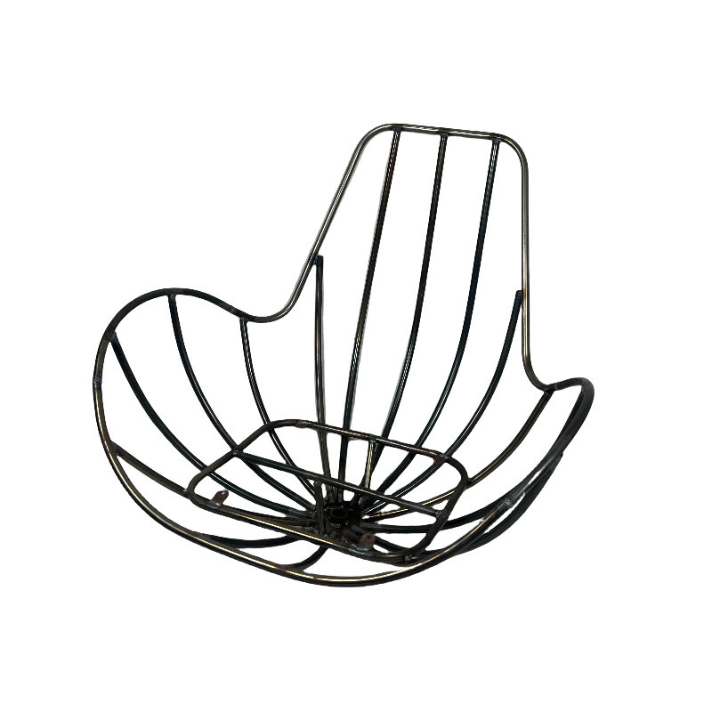 单人沙发五金支架厂家休闲椅铁艺配件北欧家具金属靠背椅摇摇椅架