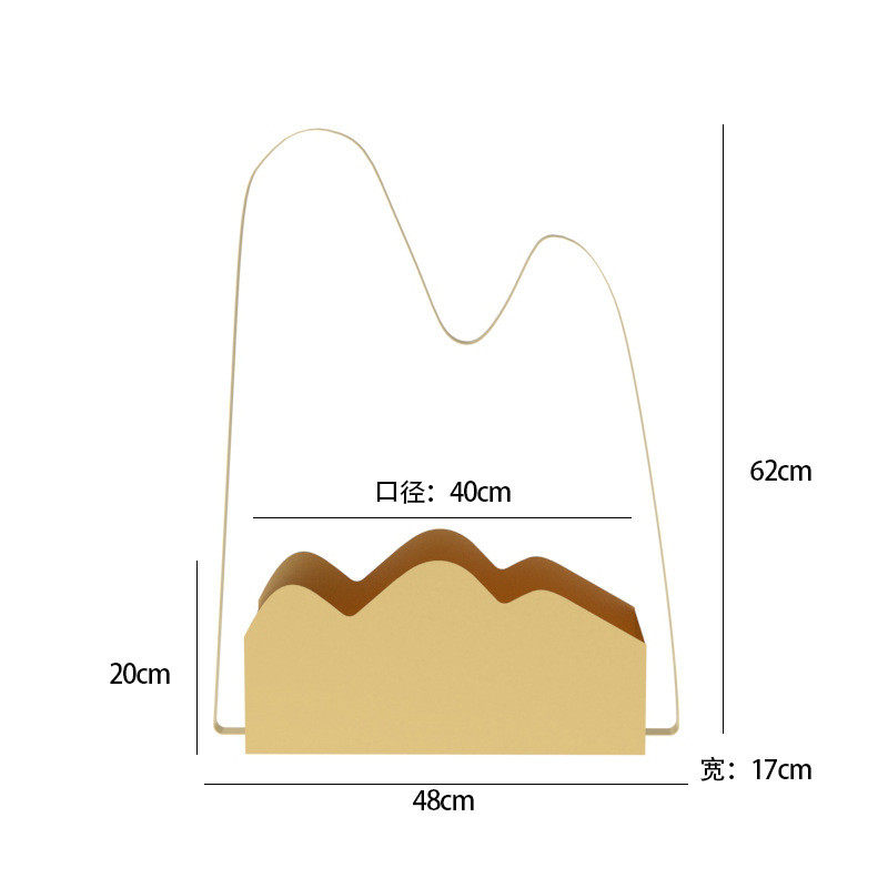 冬青新中式椭圆铁艺客厅开业蝴蝶兰花盆银柳年宵花插花器花篮大号