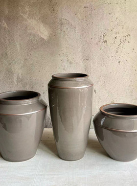 景德镇陶瓷花瓶美式摆件玄关客厅餐桌酒柜装饰复古插花瓶可水培