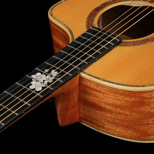 热销民谣吉他全单吉他批发41寸云杉木抛光桃沙比利花芯初学吉他练