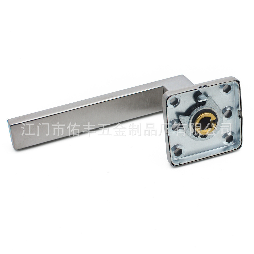 厂家生产不锈钢方管空心门把手分体式方形门锁拉手方木门执手