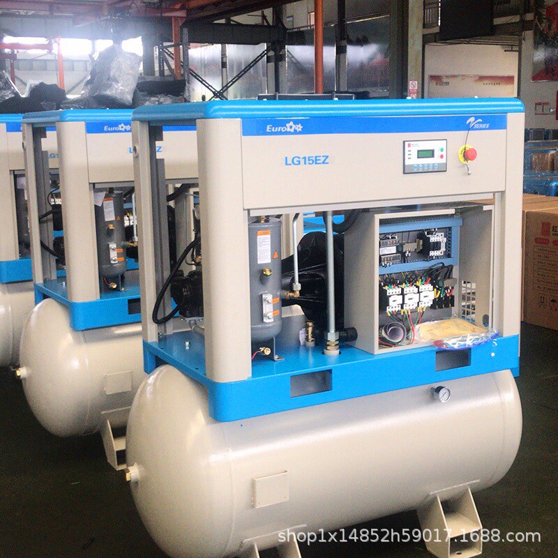 热销红五环螺杆式空压机15kw永磁工频高压工业级空气压缩机打气泵