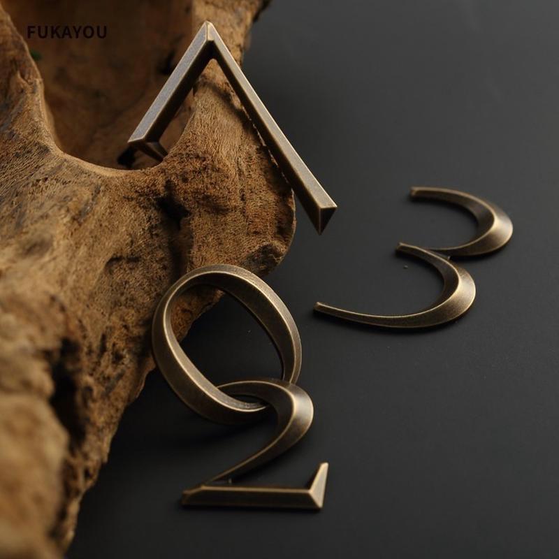 热销三维立体做旧铜字简约立体字标识酒店民宿门牌号家用别墅门口