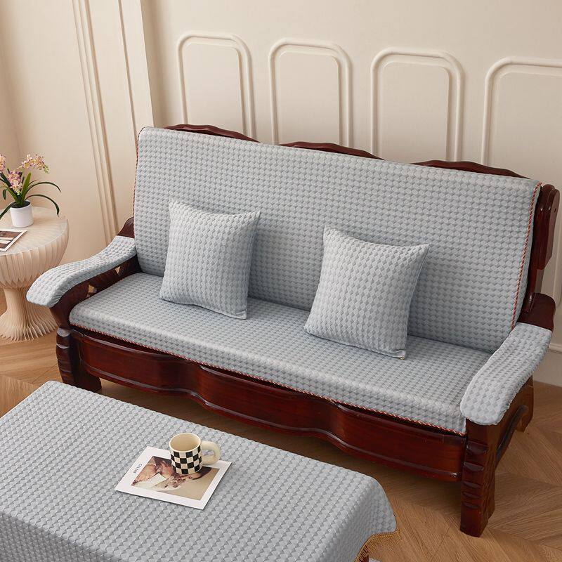 夏天凉席实木沙发垫豆豆感冰丝中式红木沙发坐垫夏季冰凉带靠背