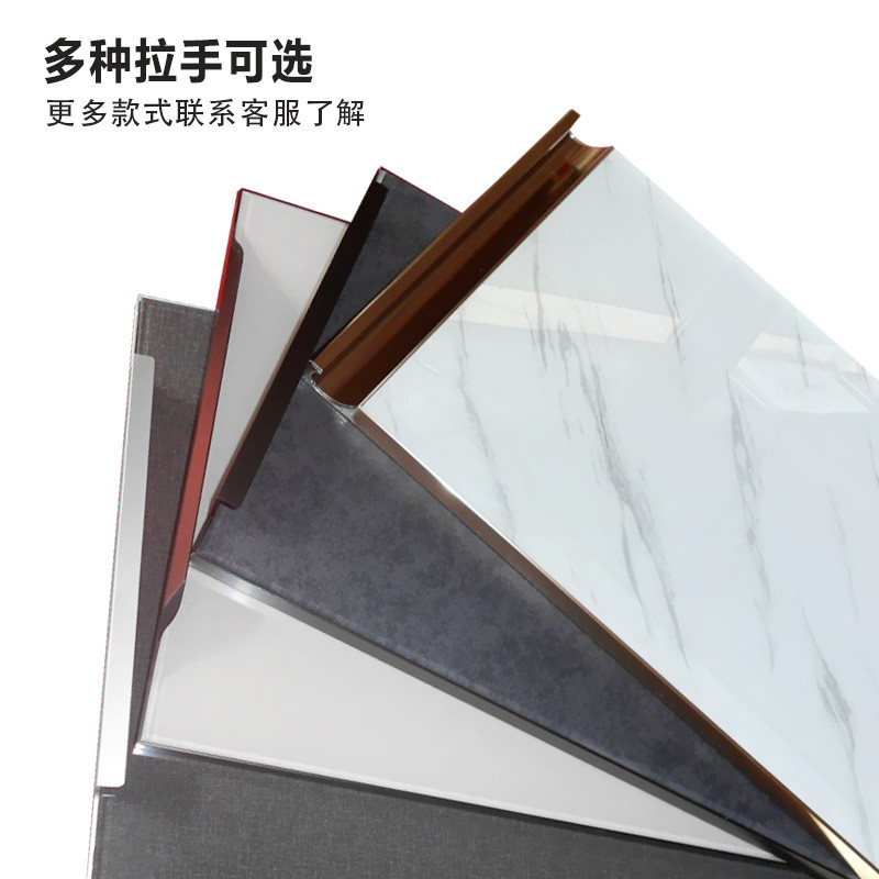 热销厨房吊柜钢化玻璃晶钢门家用灶台门带外框自装橱柜门板晶钢门