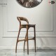 北美黑胡桃原木北欧吧台椅新中式 高脚凳现代简约复古吧台凳高脚凳