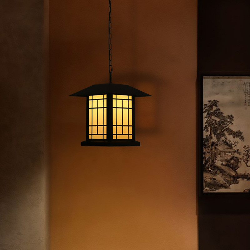 日式复古吊灯设计师酒店民宿装饰禅意茶室中式仿古餐饮饭店餐桌灯