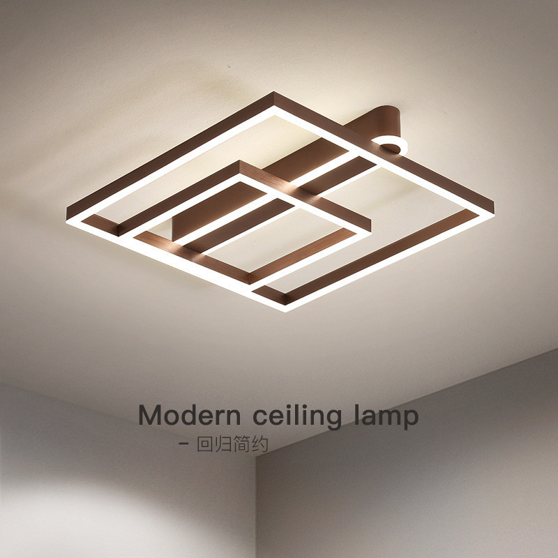 简约吸顶灯led现代北欧卧室灯时尚灯具方形儿童房书房客厅灯ins