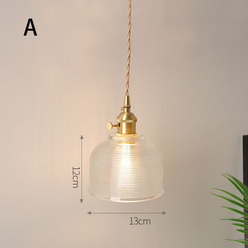 复古客厅卧室吊灯床头玻璃水晶小吊灯怀旧酒吧民宿咖啡店吧台小吊