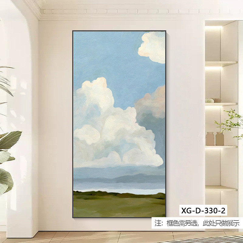 装饰画源头玄关画高级感客厅抽象挂画油画背景壁画走廊画