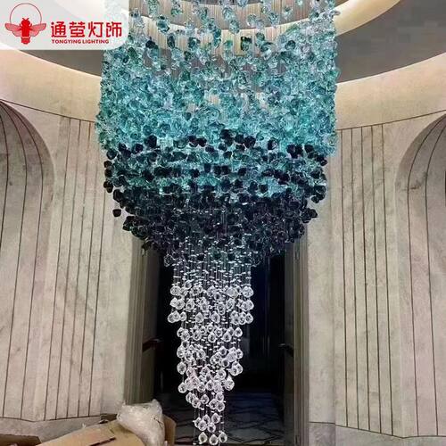非标酒店工程石头灯具吊灯售楼部沙盘会所吊灯别墅商场灯饰厂家